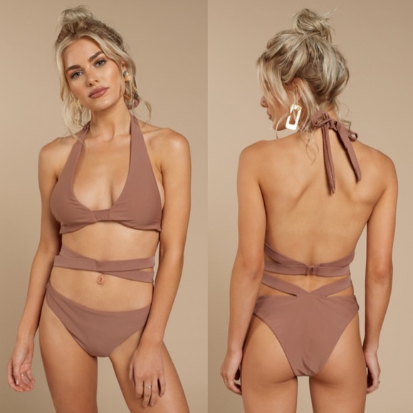 Tobi Other - NWOT Beige Wine Strappy Monokini One Piece